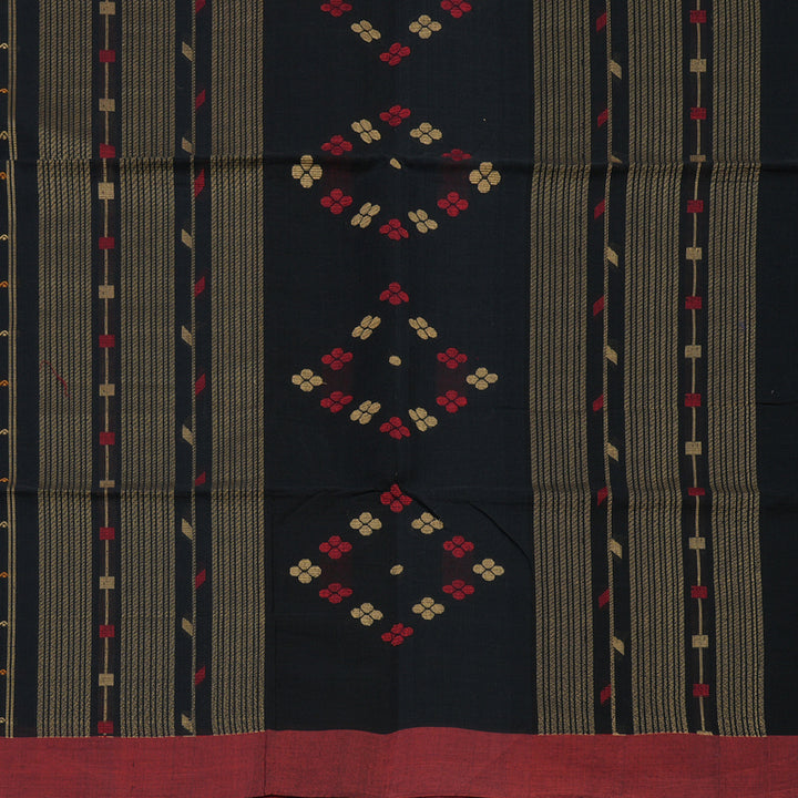 Hayagrivas Black Handloom Kanchi Cotton Saree KBE2145A4-4