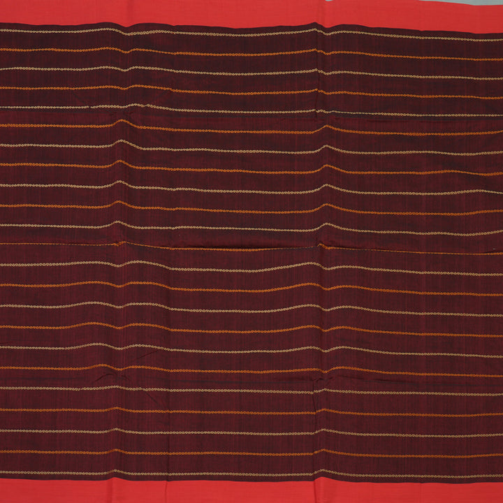 Hayagrivas Maroon Handloom Cotton Saree KBE2145A4-5