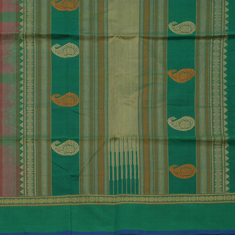 Hayagrivas Magenta Handloom Cotton Saree KBE2145A5-3