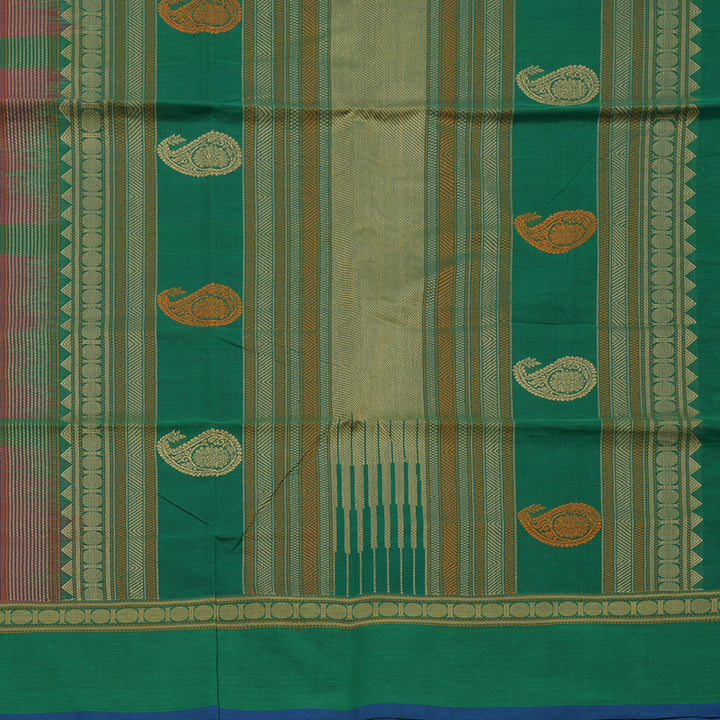 Hayagrivas Magenta Handloom Cotton Saree KBE2145A5-3