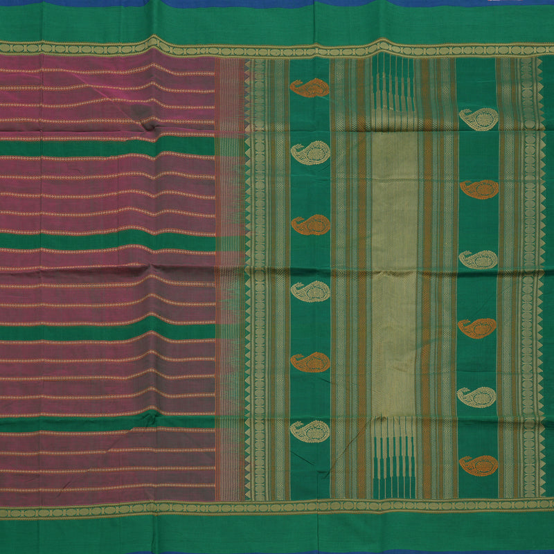 Hayagrivas Magenta Handloom Cotton Saree KBE2145A5-3