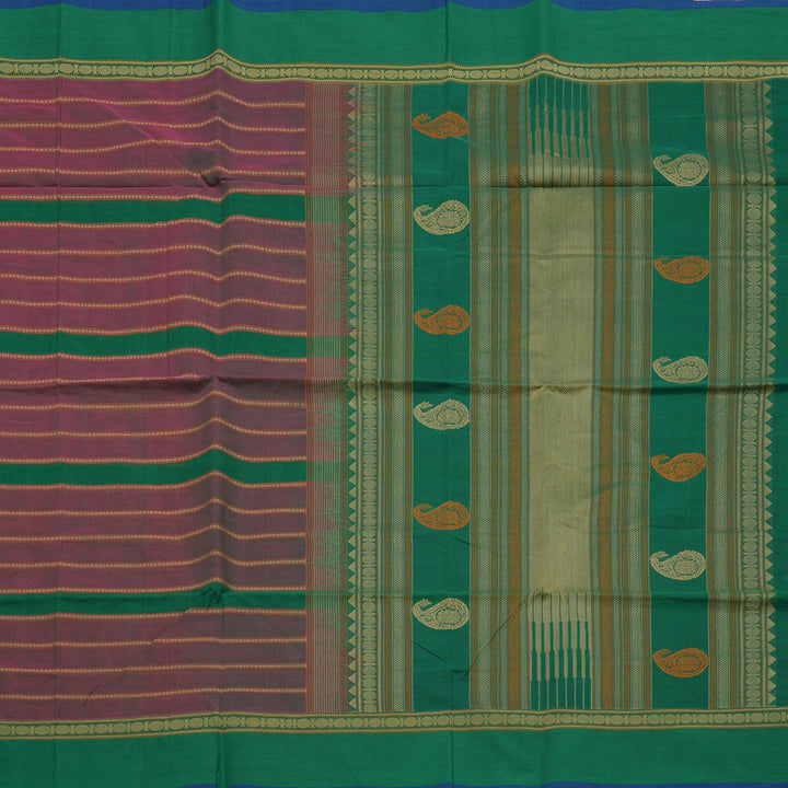 Hayagrivas Magenta Handloom Cotton Saree KBE2145A5-3