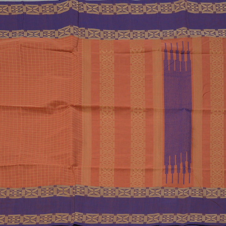 Hayagrivas Mild Peach Handloom Cotton Saree KBE2145A6-4