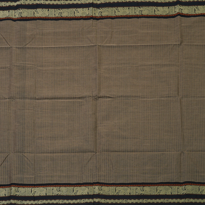 Hayagrivas Elephant Grey Handloom Cotton Saree KBE2145A8-2