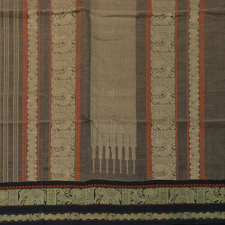 Hayagrivas Elephant Grey Handloom Cotton Saree KBE2145A8-2