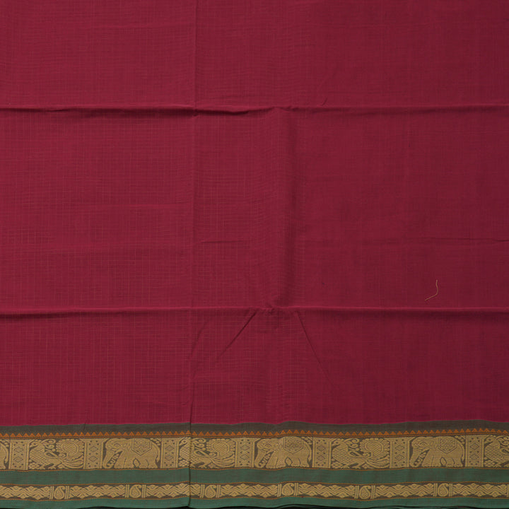 Hayagrivas Maroon Handloom Cotton Saree KBE2145A8-4
