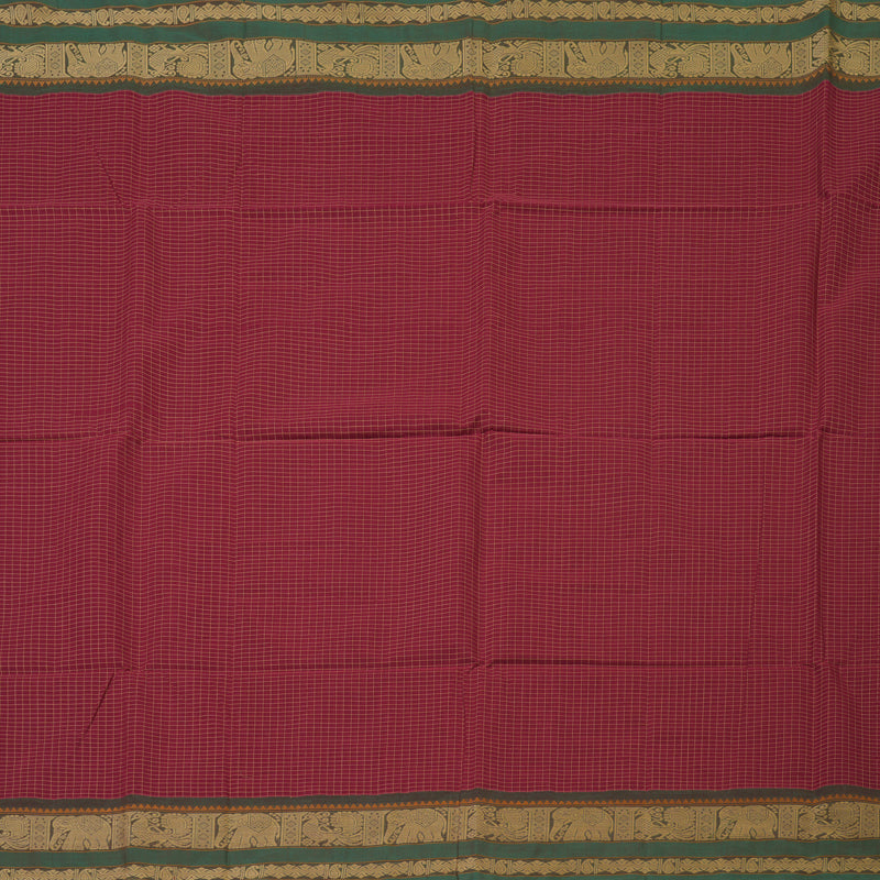 Hayagrivas Maroon Handloom Cotton Saree KBE2145A8-4
