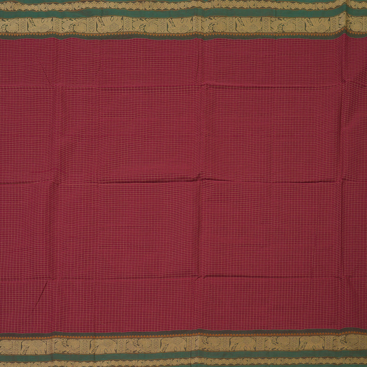 Hayagrivas Maroon Handloom Cotton Saree KBE2145A8-4