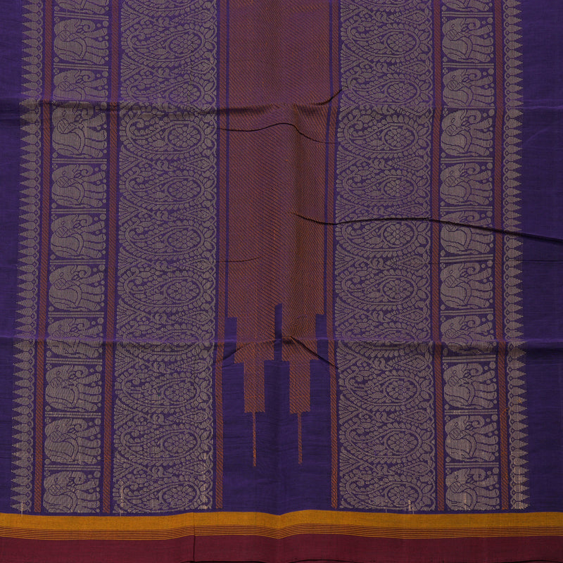 Hayagrivas Purple Handloom Cotton Saree KBE2145A9-6