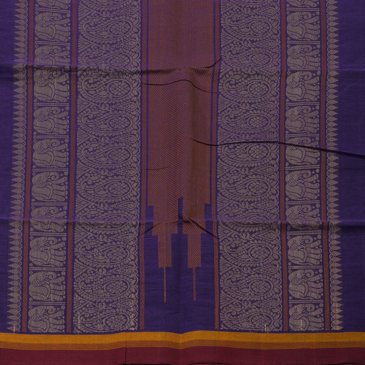 Hayagrivas Purple Handloom Cotton Saree KBE2145A9-6