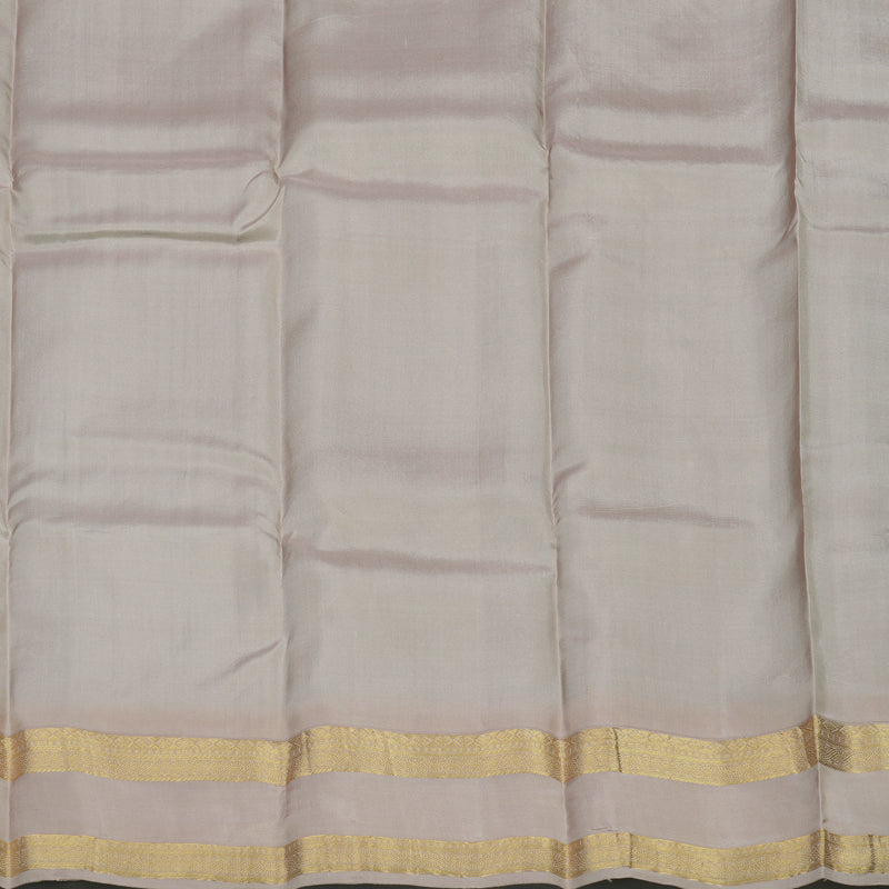 Hayagrivas Handloom Sea Green Kanjivaram Silk Saree with Lilac Border KBE2146A16-1