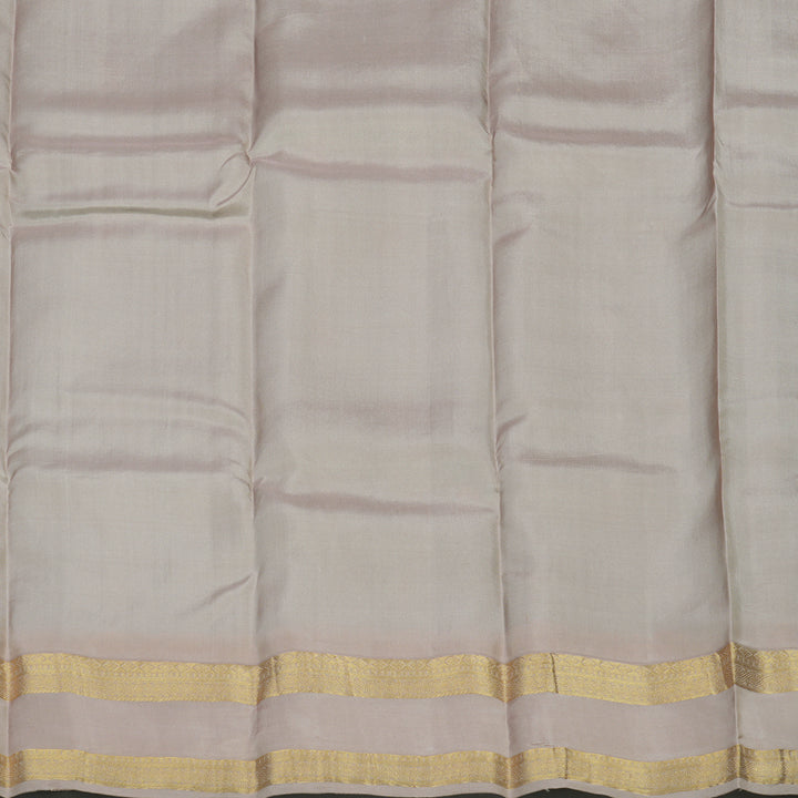 Hayagrivas Handloom Sea Green Kanjivaram Silk Saree with Lilac Border KBE2146A16-1
