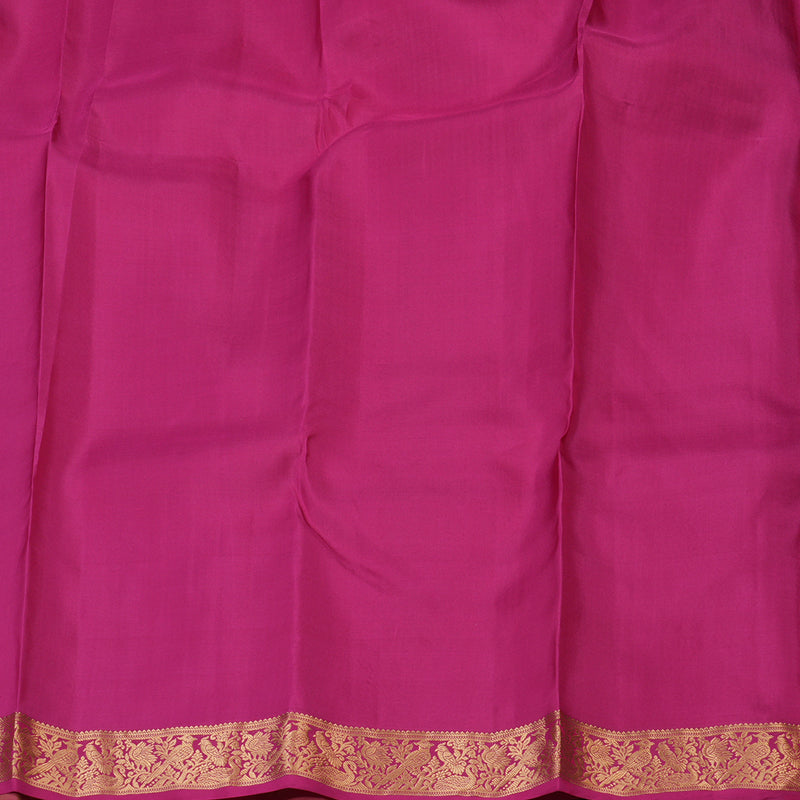Hayagrivas Handloom Sandal Kanjivaram Silk Saree with Pink Border KBE2146A4-1