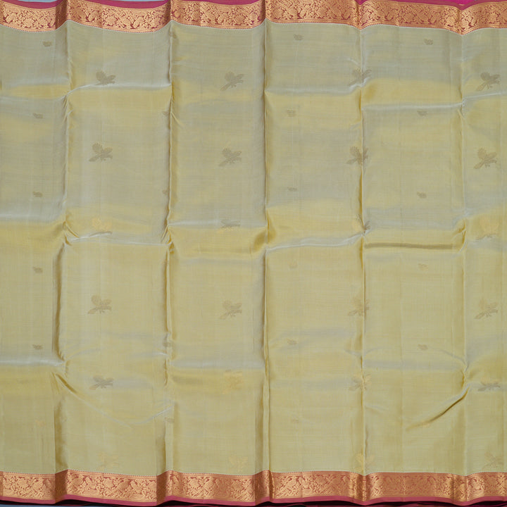 Hayagrivas Handloom Sandal Kanjivaram Silk Saree with Pink Border KBE2146A4-1