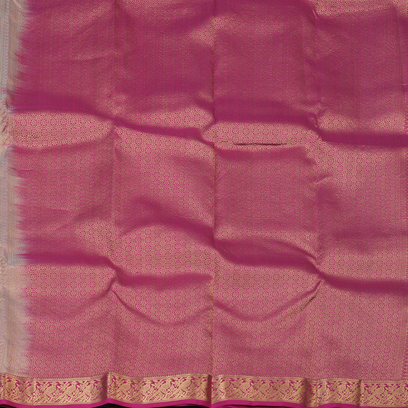 Hayagrivas Handloom Sandal Kanjivaram Silk Saree with Pink Border KBE2146A4-1