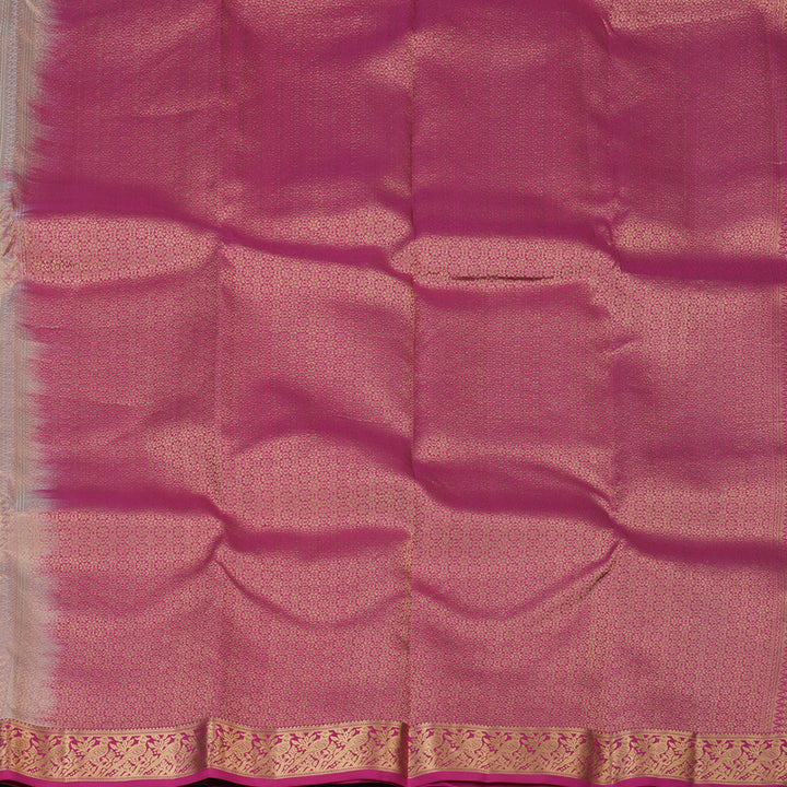 Hayagrivas Handloom Sandal Kanjivaram Silk Saree with Pink Border KBE2146A4-1