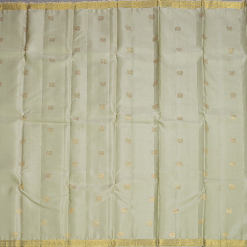 Hayagrivas Handloom Light Elaichi Green Kanjivaram Silk Saree KBE2147A1-2