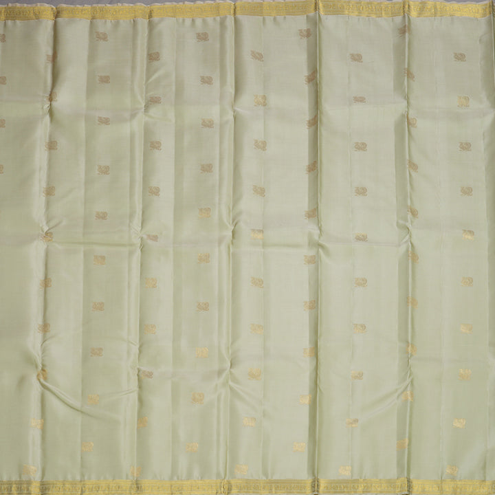 Hayagrivas Handloom Light Elaichi Green Kanjivaram Silk Saree KBE2147A1-2