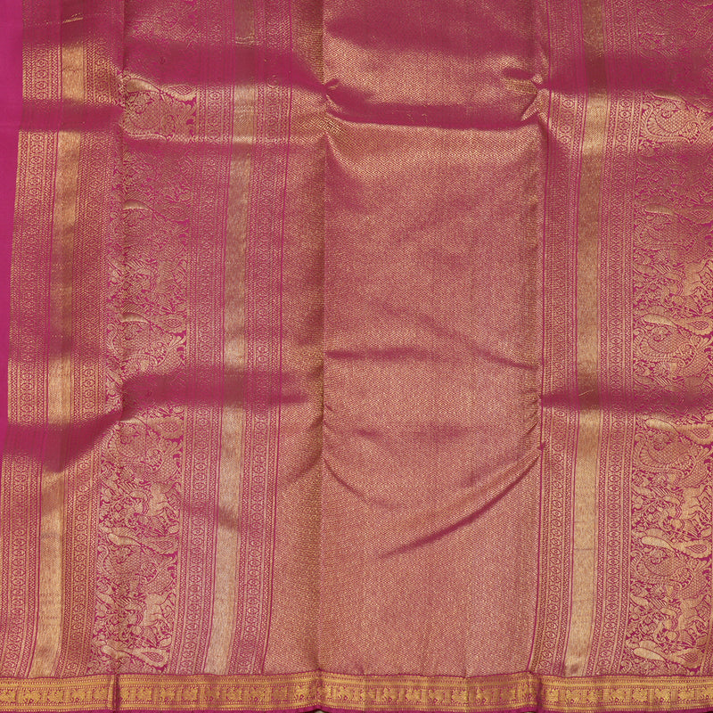 Hayagrivas Handloom Light Elaichi Green Kanjivaram Silk Saree KBE2147A1-2