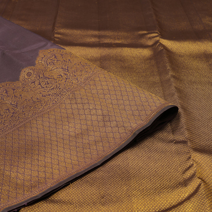 Hayagrivas Handloom Purple Mauve Kanjivaram Silk Saree KBE2147A4-2