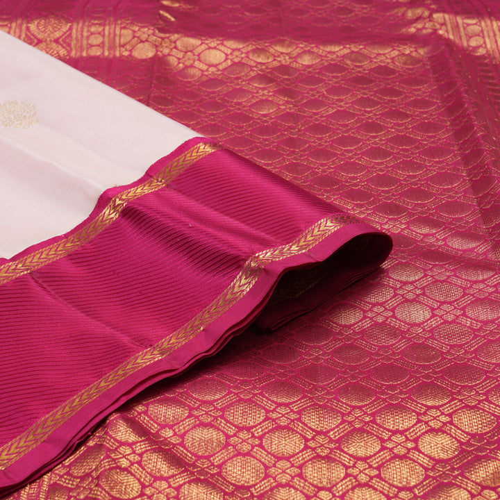 Hayagrivas Handloom Baby Pink Kanjivaram Silk Saree with Pink Border KBE2147A6-2