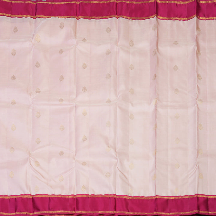 Hayagrivas Handloom Baby Pink Kanjivaram Silk Saree with Pink Border KBE2147A6-2