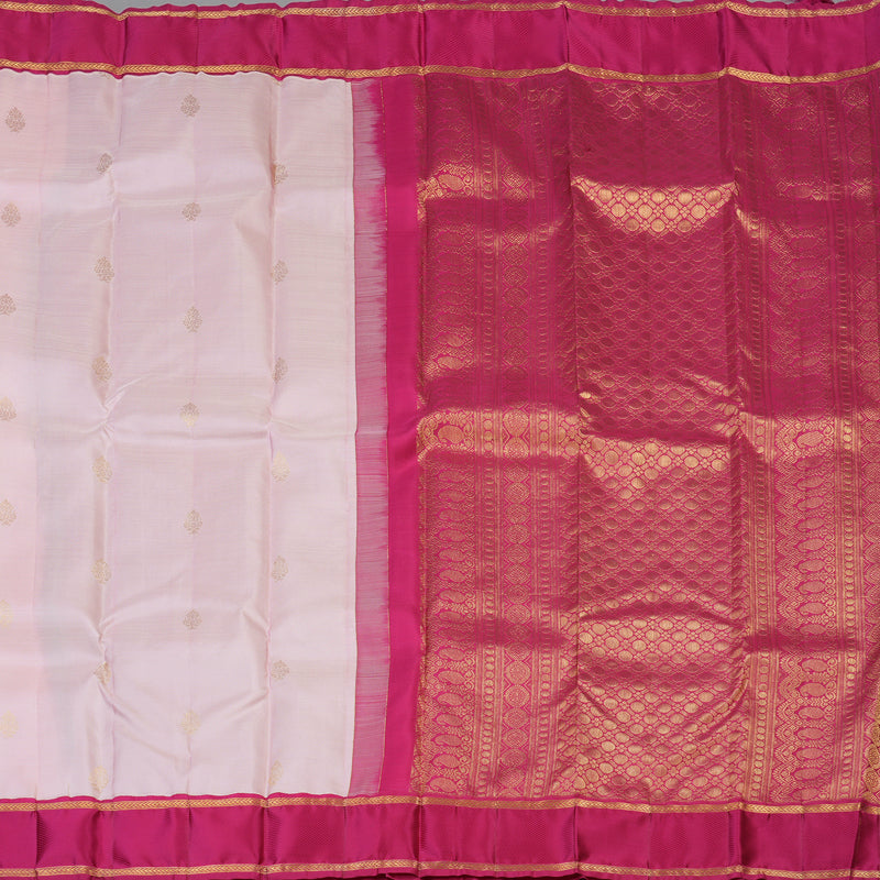 Hayagrivas Handloom Baby Pink Kanjivaram Silk Saree with Pink Border KBE2147A6-2