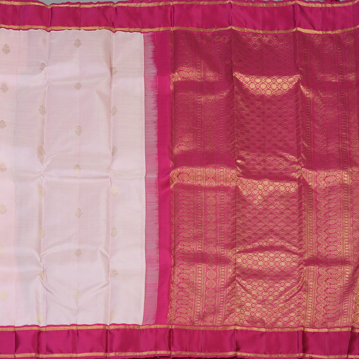 Hayagrivas Handloom Baby Pink Kanjivaram Silk Saree with Pink Border KBE2147A6-2