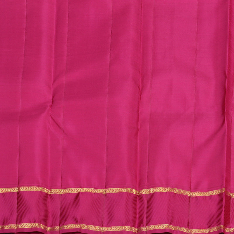 Hayagrivas Handloom Cream Kanjivaram Silk Saree with Pink Border KBE2147A6-3