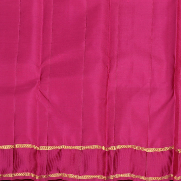 Hayagrivas Handloom Cream Kanjivaram Silk Saree with Pink Border KBE2147A6-3