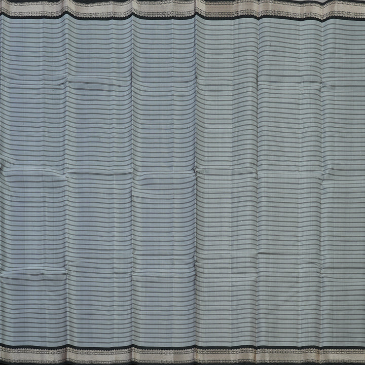 Hayagrivas Handloom Silver Grey Kanjivaram Silk Saree KBE2148A1-1