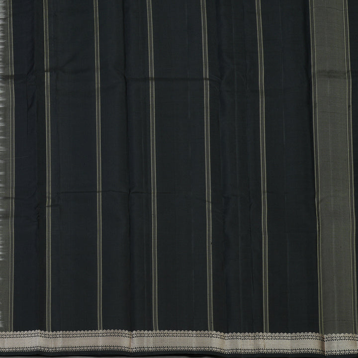 Hayagrivas Handloom Silver Grey Kanjivaram Silk Saree KBE2148A1-1