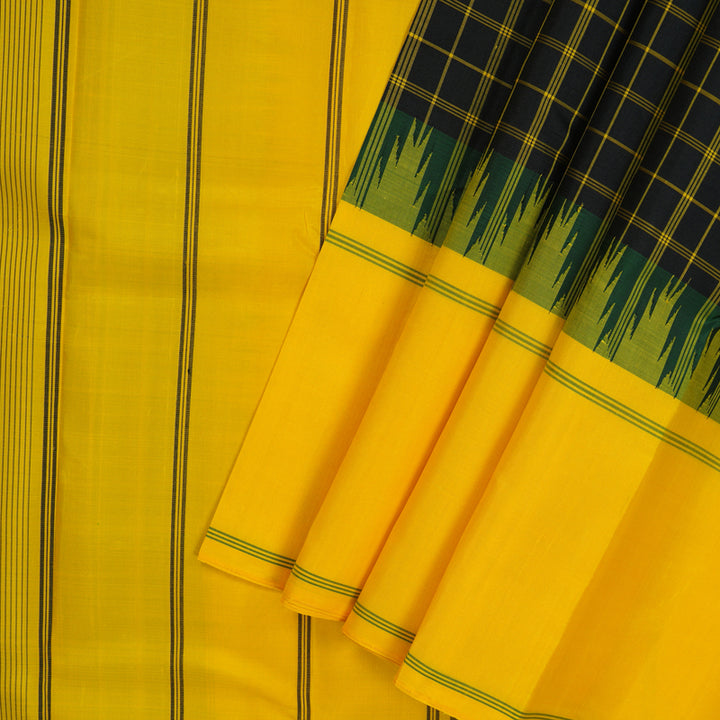 Hayagrivas Handloom Black Kanjivaram Silk Saree KBE2148A3-3