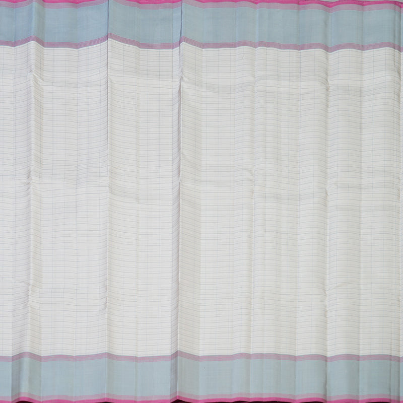 Hayagrivas Handloom Mild White Kanjivaram Silk Saree KBE2148A4-2