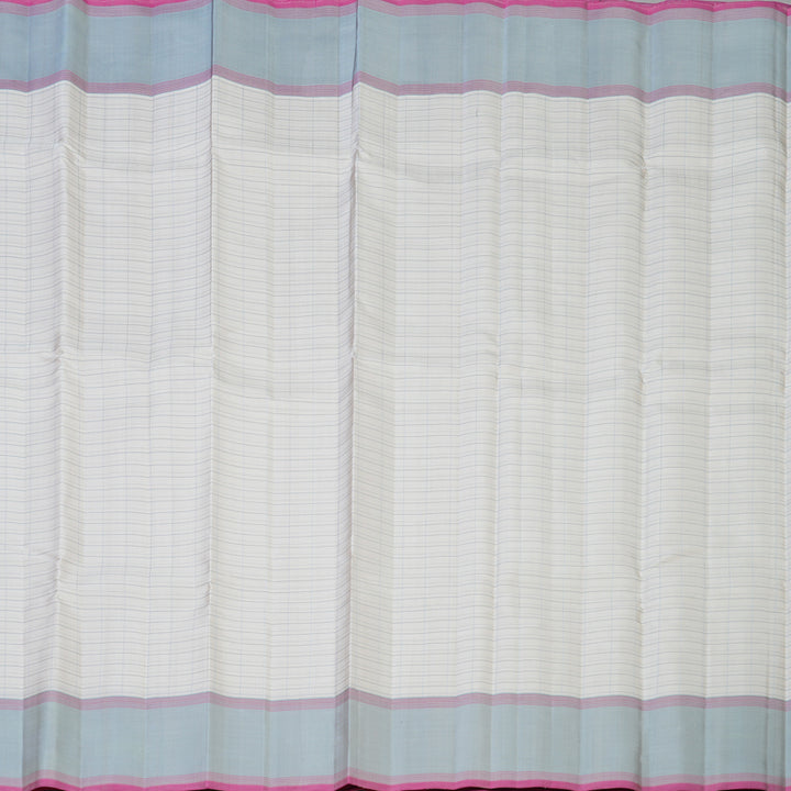 Hayagrivas Handloom Mild White Kanjivaram Silk Saree KBE2148A4-2