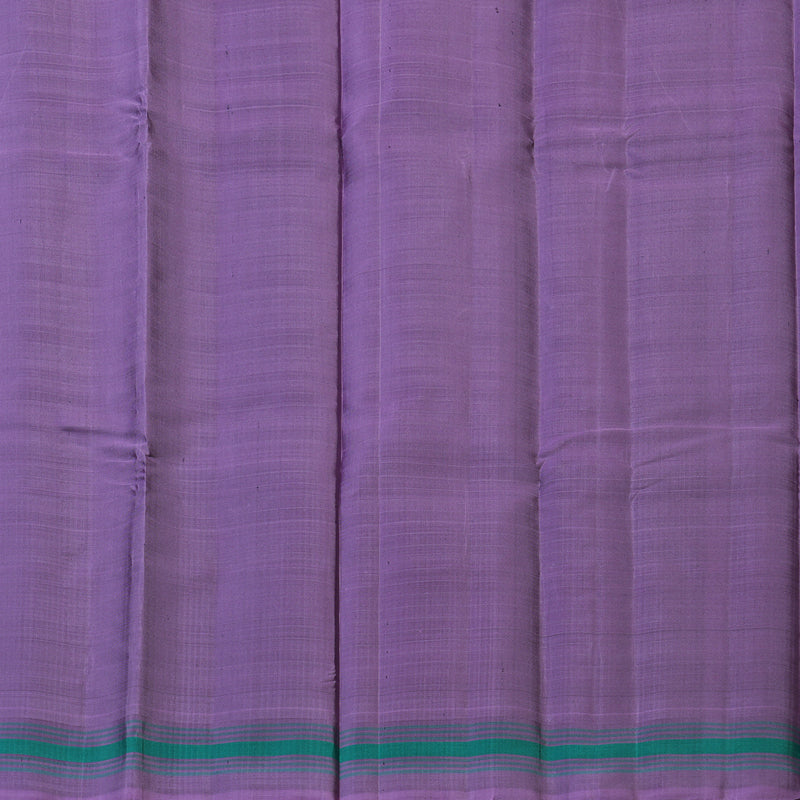Hayagrivas Handloom Black Kanjivaram Silk Saree with Lavendar Border KBE2148A4-3
