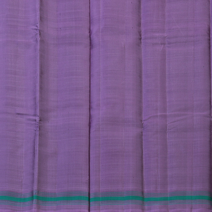 Hayagrivas Handloom Black Kanjivaram Silk Saree with Lavendar Border KBE2148A4-3
