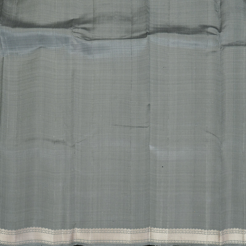 Hayagrivas Handloom Cream Kanjivaram Silk Saree with Grey Border KBE2148A5-2
