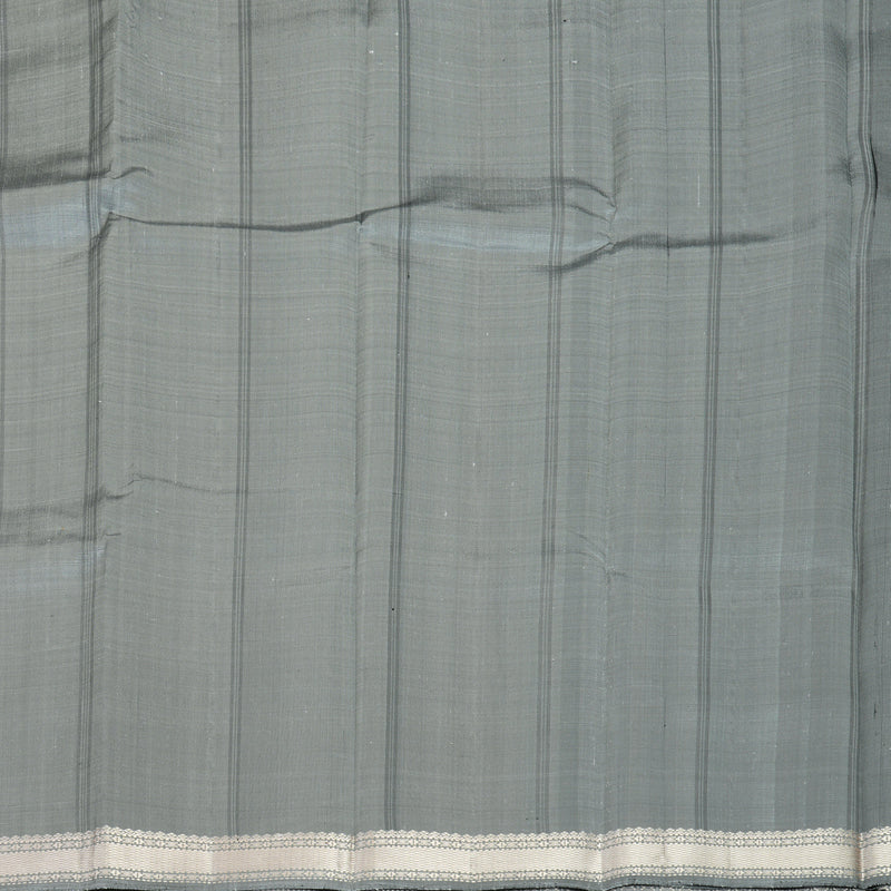 Hayagrivas Handloom Cream Kanjivaram Silk Saree with Grey Border KBE2148A5-2