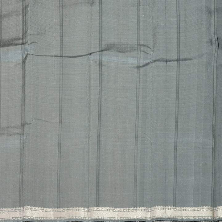 Hayagrivas Handloom Cream Kanjivaram Silk Saree with Grey Border KBE2148A5-2