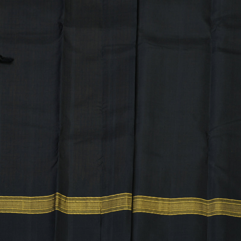 Hayagrivas Handloom Cream Kanjivaram Silk Saree with Black Border KBE2148A8-4