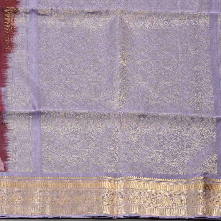 Hayagrivas Handloom Soft Silk Saree in Deep Wine Maroon KBE214D1-4