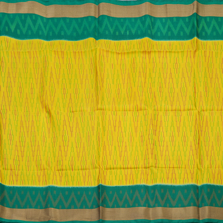 Hayagrivas Yellow Handloom Ikkat Soft Silk Saree KBE2150A1-35