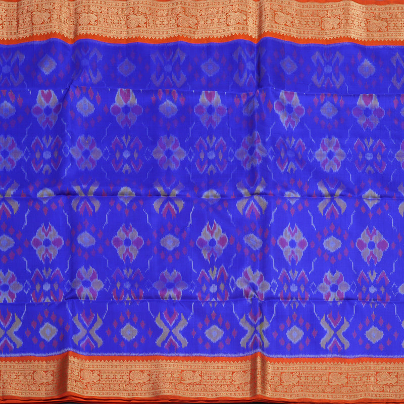 Hayagrivas Purplish-Blue Handloom Soft Silk Saree KBE2150A2-13