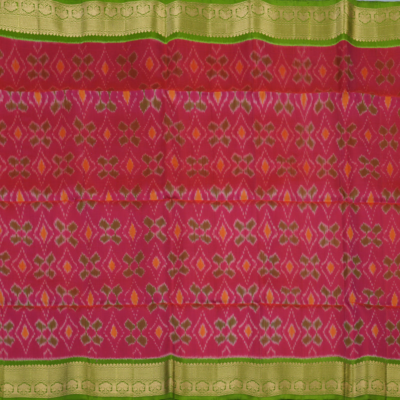 Hayagrivas Pink Handloom Ikkat Soft Silk Saree KBE2150A2-16