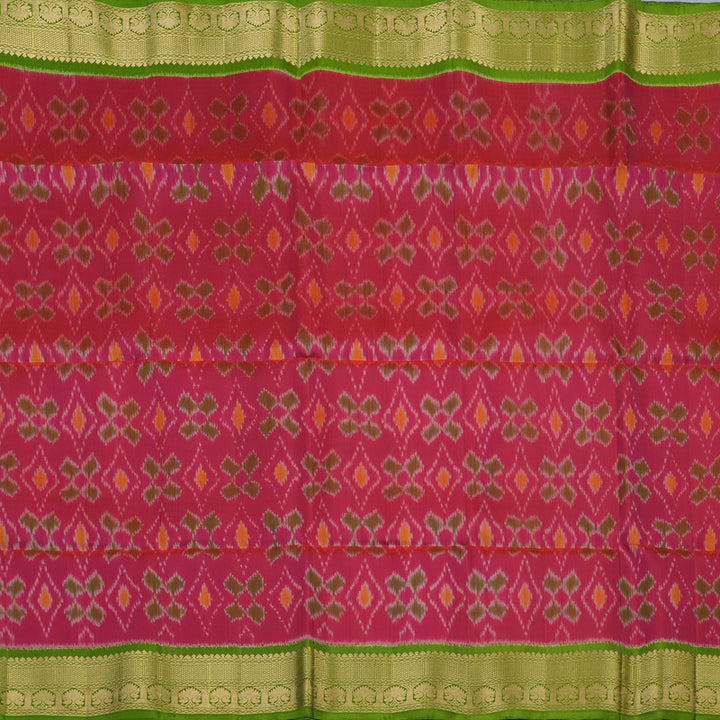 Hayagrivas Pink Handloom Ikkat Soft Silk Saree KBE2150A2-16
