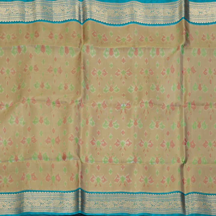 Hayagrivas Cream Handloom Ikkat Soft Silk Saree KBE2150A2-9
