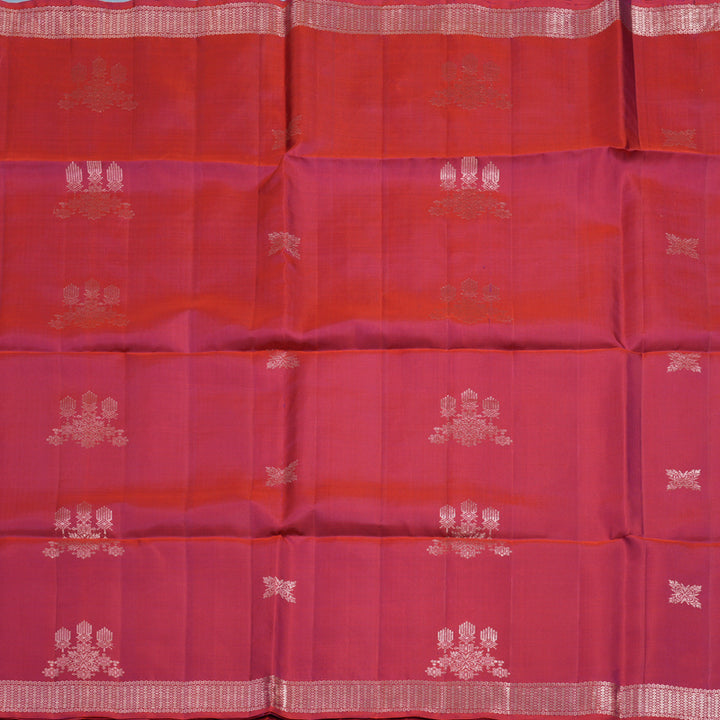 Hayagrivas Reddish-Pink Handloom Soft Silk Saree KBE2151A4-1