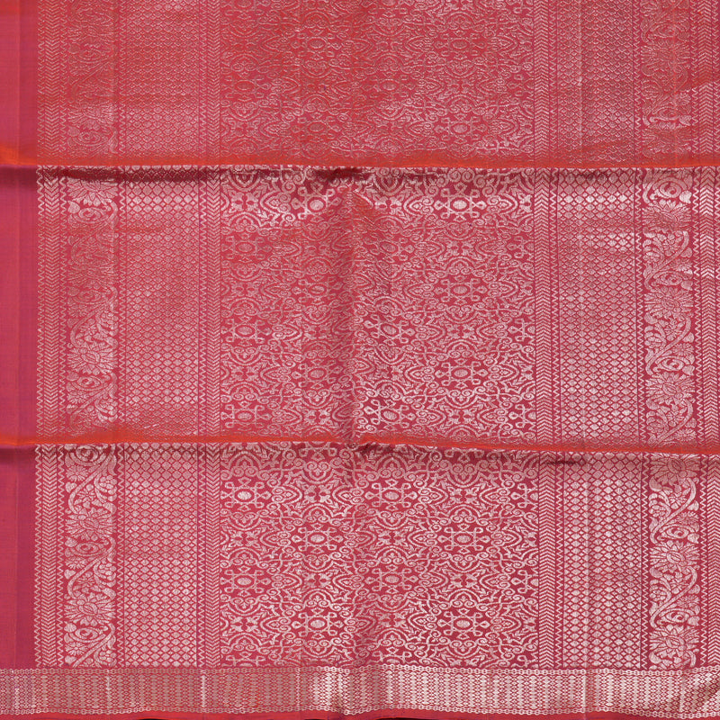 Hayagrivas Reddish-Pink Handloom Soft Silk Saree KBE2151A4-1