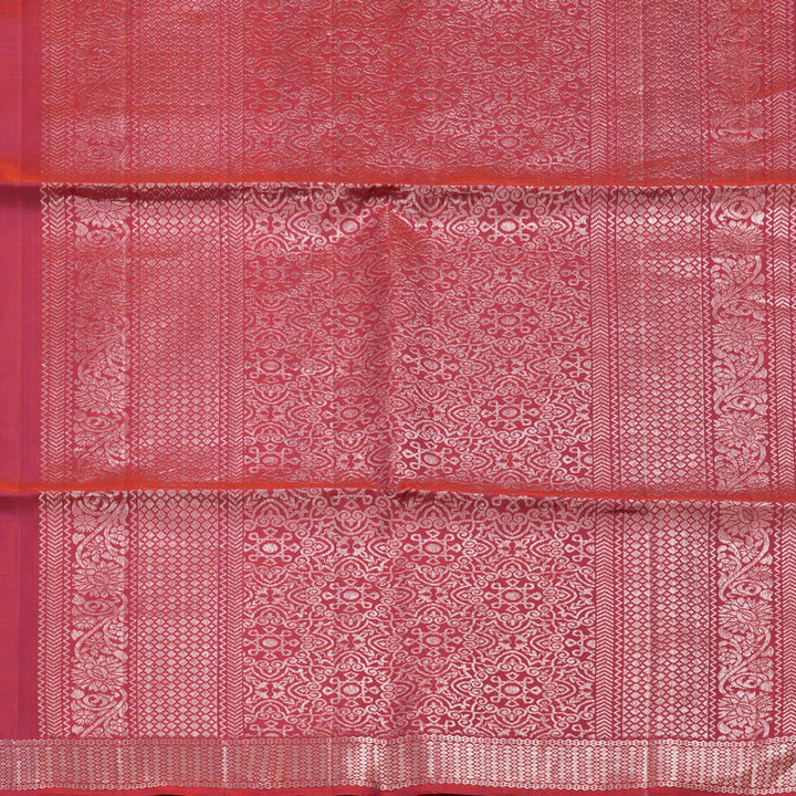 Hayagrivas Reddish-Pink Handloom Soft Silk Saree KBE2151A4-1